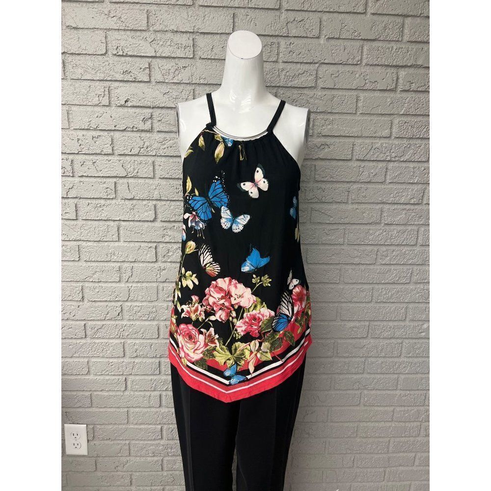 INC International Concepts Floral Halter Top Size M